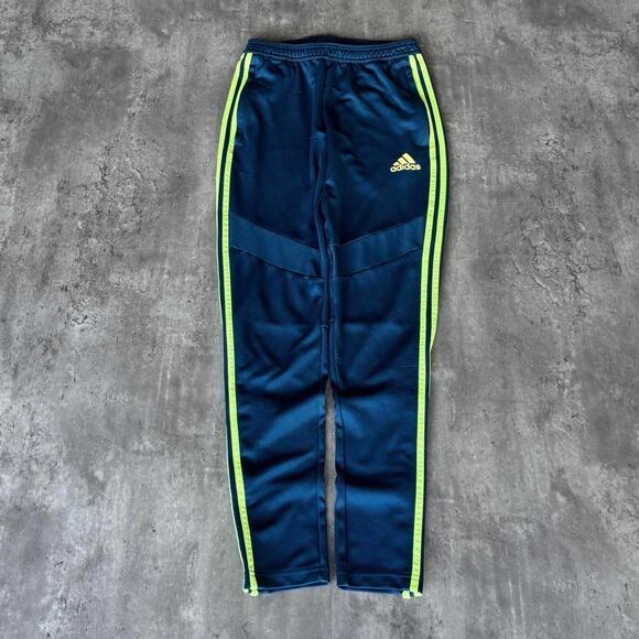 Vintage Y2K Adidas Blue & Green Three Stripes Essential Sweatpants - Picture 1 of 4